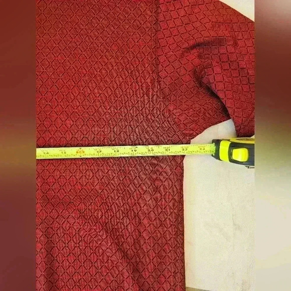 Antonio Gabrieli Men's Shirt Rich Red Maroon Made in Italy Y2k - Picture 7 of 7